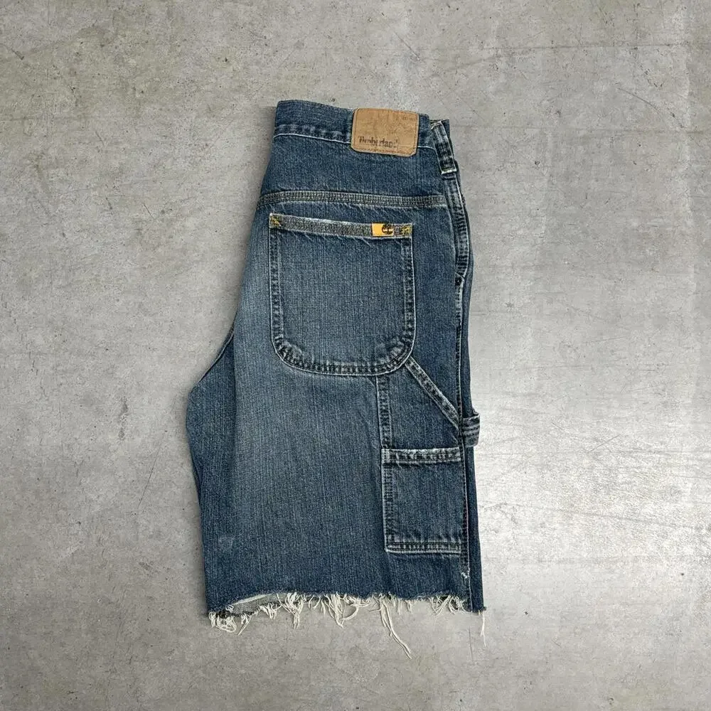 Vintage 2000s Timberland Cut-Off Carpenter Shorts Size 32 - Picture 1 of 7